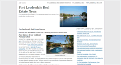 Desktop Screenshot of fortlauderdalerealestatenews.com